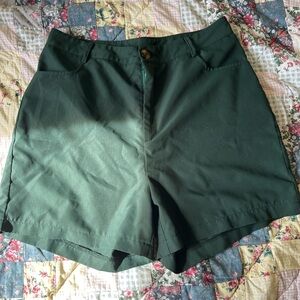 Forest green high waisted shorts